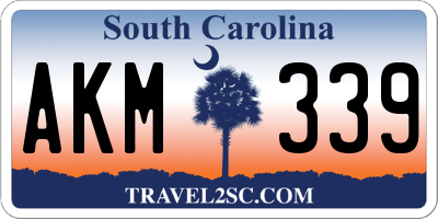 SC license plate AKM339