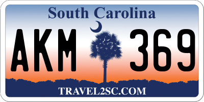 SC license plate AKM369
