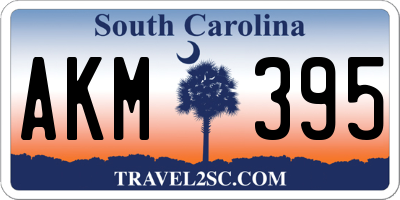 SC license plate AKM395