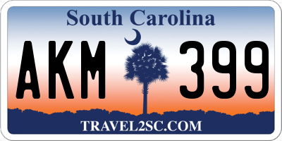SC license plate AKM399