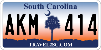 SC license plate AKM414