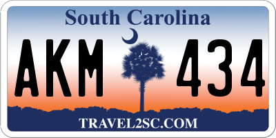 SC license plate AKM434