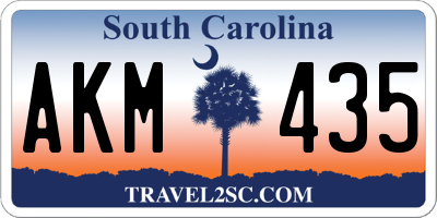 SC license plate AKM435