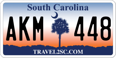 SC license plate AKM448
