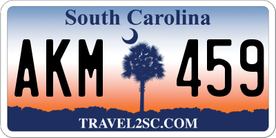 SC license plate AKM459