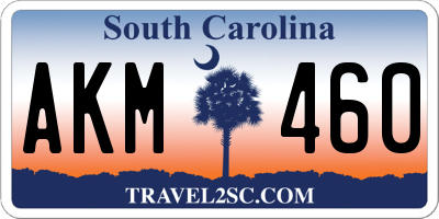 SC license plate AKM460