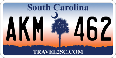 SC license plate AKM462