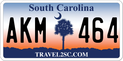 SC license plate AKM464