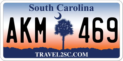 SC license plate AKM469