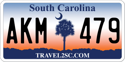 SC license plate AKM479