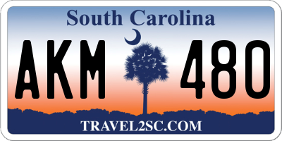 SC license plate AKM480