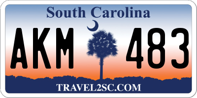 SC license plate AKM483
