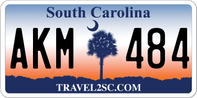 SC license plate AKM484