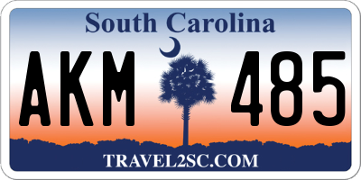 SC license plate AKM485