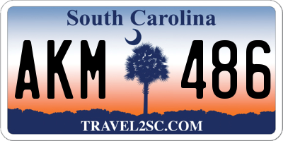 SC license plate AKM486