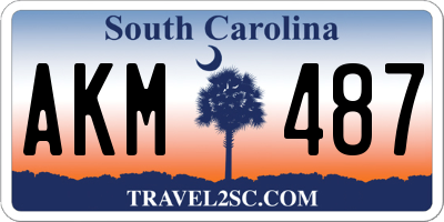 SC license plate AKM487