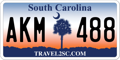 SC license plate AKM488