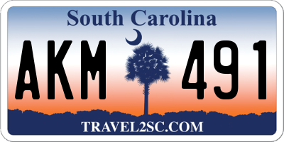 SC license plate AKM491