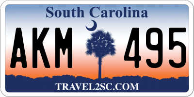 SC license plate AKM495