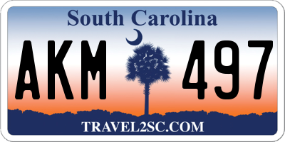 SC license plate AKM497