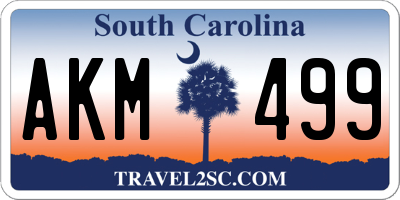 SC license plate AKM499