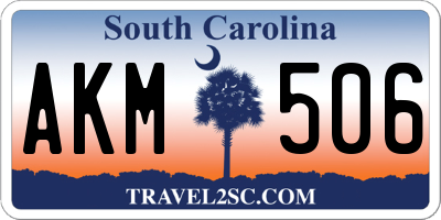 SC license plate AKM506