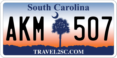 SC license plate AKM507