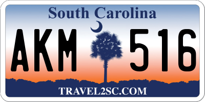 SC license plate AKM516