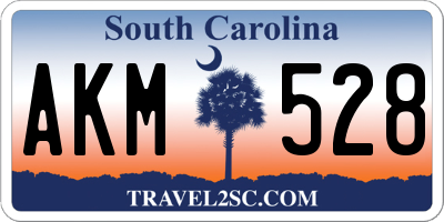 SC license plate AKM528
