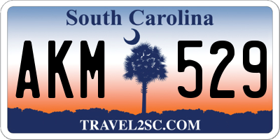 SC license plate AKM529