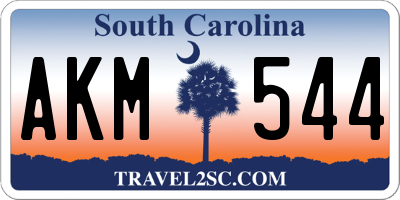 SC license plate AKM544