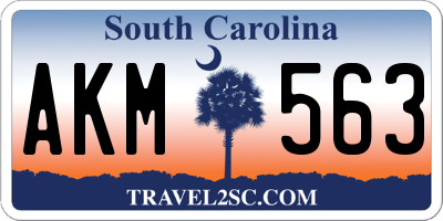 SC license plate AKM563
