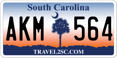 SC license plate AKM564