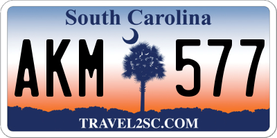 SC license plate AKM577