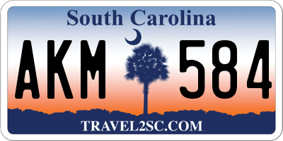 SC license plate AKM584