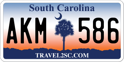 SC license plate AKM586