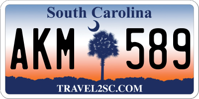 SC license plate AKM589