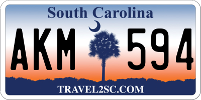 SC license plate AKM594