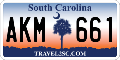 SC license plate AKM661