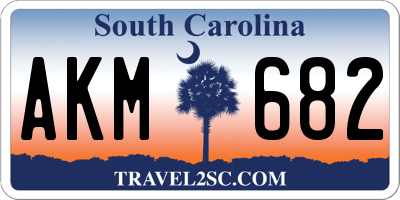 SC license plate AKM682