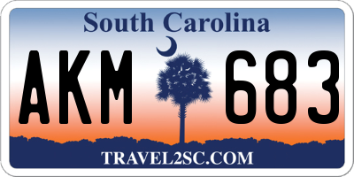 SC license plate AKM683