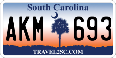 SC license plate AKM693