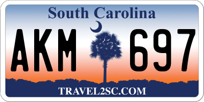 SC license plate AKM697