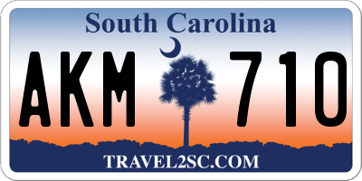 SC license plate AKM710