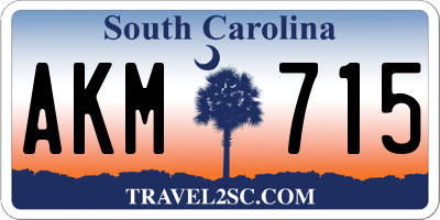 SC license plate AKM715
