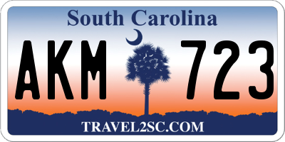 SC license plate AKM723