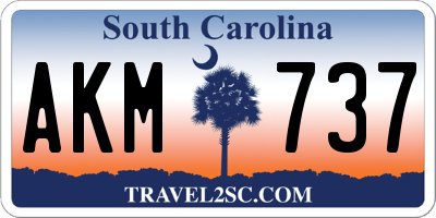 SC license plate AKM737