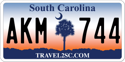 SC license plate AKM744