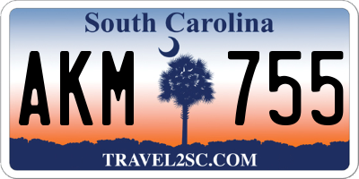 SC license plate AKM755