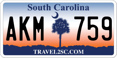 SC license plate AKM759